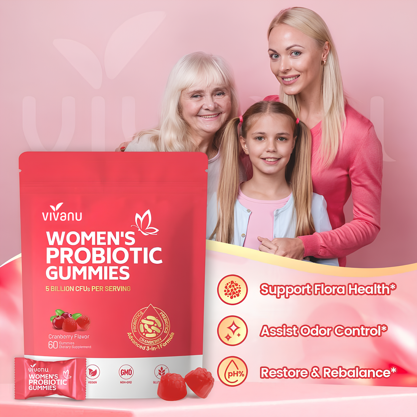 Vivanu Women's Probiotic Gummies
